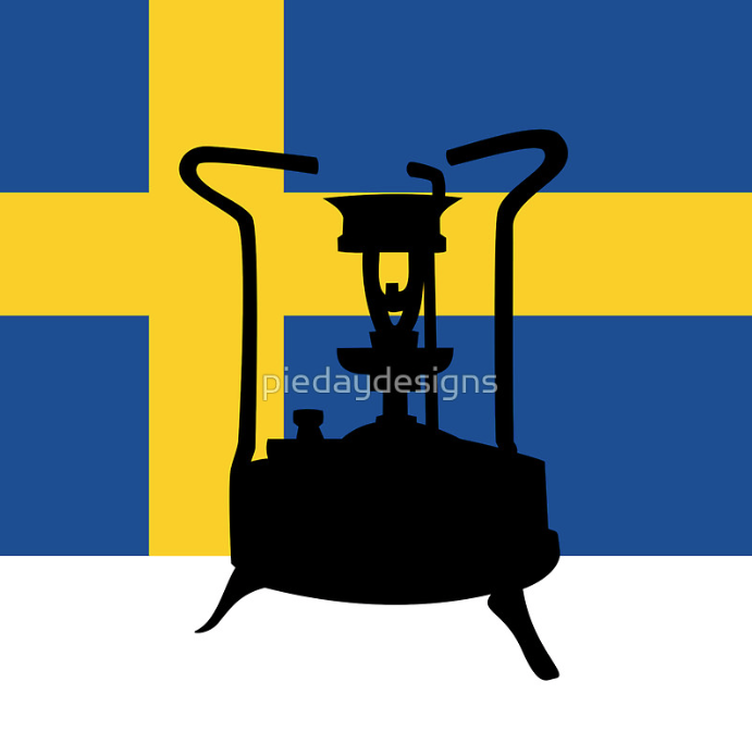 t-shirt, sweden, swedish, made in sweden, swedish flag, flag of sweden, pressure stove, stove, vintage stove, brass stove, paraffin stove, yellow cross, cooker, kerosene stove