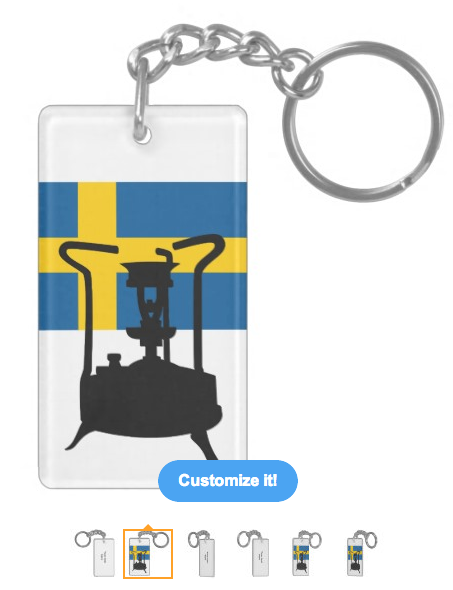 sweden, swedish, made in sweden, swedish flag, flag of sweden, pressure stove, stove, vintage stove, brass stove, paraffin stove, yellow cross, cooker, kerosene stove, Rectangle Acrylic Keychain