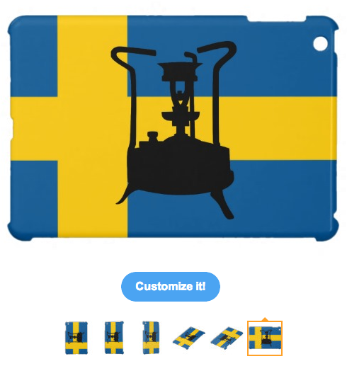 sweden, swedish, made in sweden, swedish flag, flag of sweden, pressure stove, stove, vintage stove, brass stove, paraffin stove, yellow cross, cooker, kerosene stove, Case for the iPad Mini